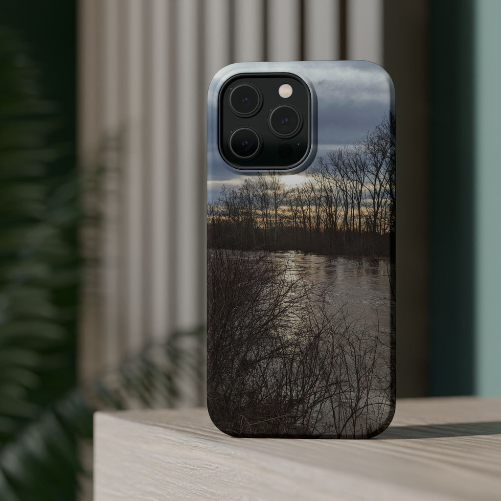 Phone Case — Moody Winter River Landscape Magnetic Impact-Resistant Case