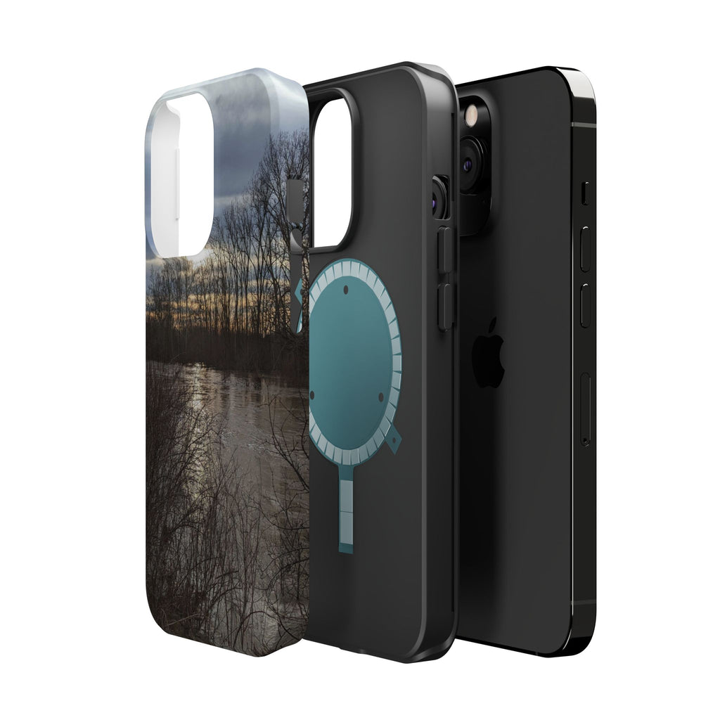 Phone Case — Moody Winter River Landscape Magnetic Impact-Resistant Case