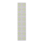 Pastel Floral Tile Table Runner — Spring Garden Dining Decor