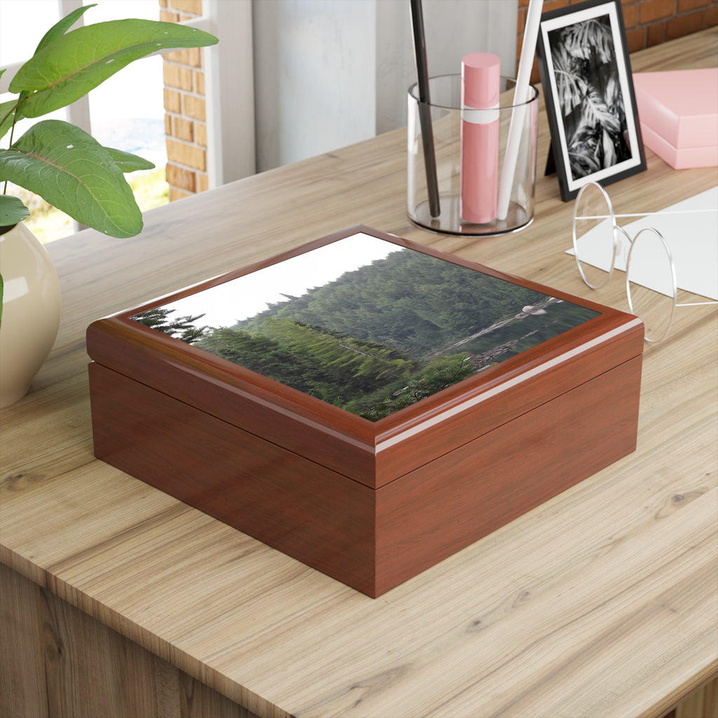 Forest Lake Jewelry Box – Scenic Nature Keepsake Box