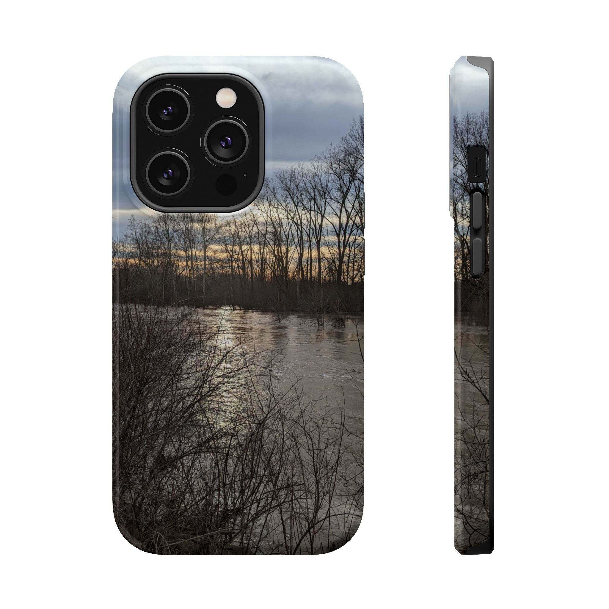 Phone Case — Moody Winter River Landscape Magnetic Impact-Resistant Case