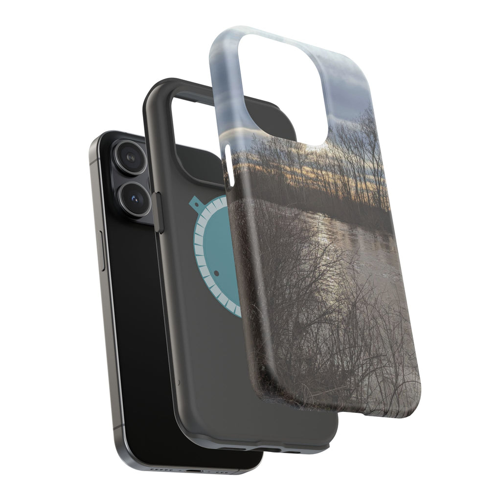 Phone Case — Moody Winter River Landscape Magnetic Impact-Resistant Case
