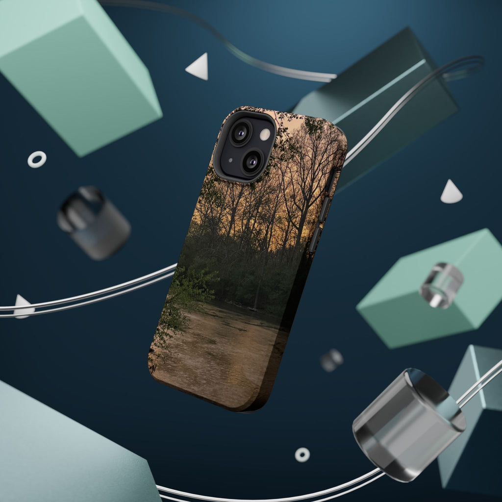 Nature River Sunset Phone Case — Magnetic Impact‑Resistant