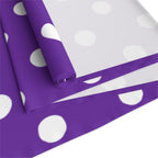 Purple White Polka Dot Table Runner — Cotton-Poly Decorative Accent for Dining, Parties & Easter