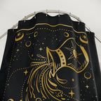 Aquarius Zodiac Shower Curtain — Gold Celestial Horoscope Bathroom Decor