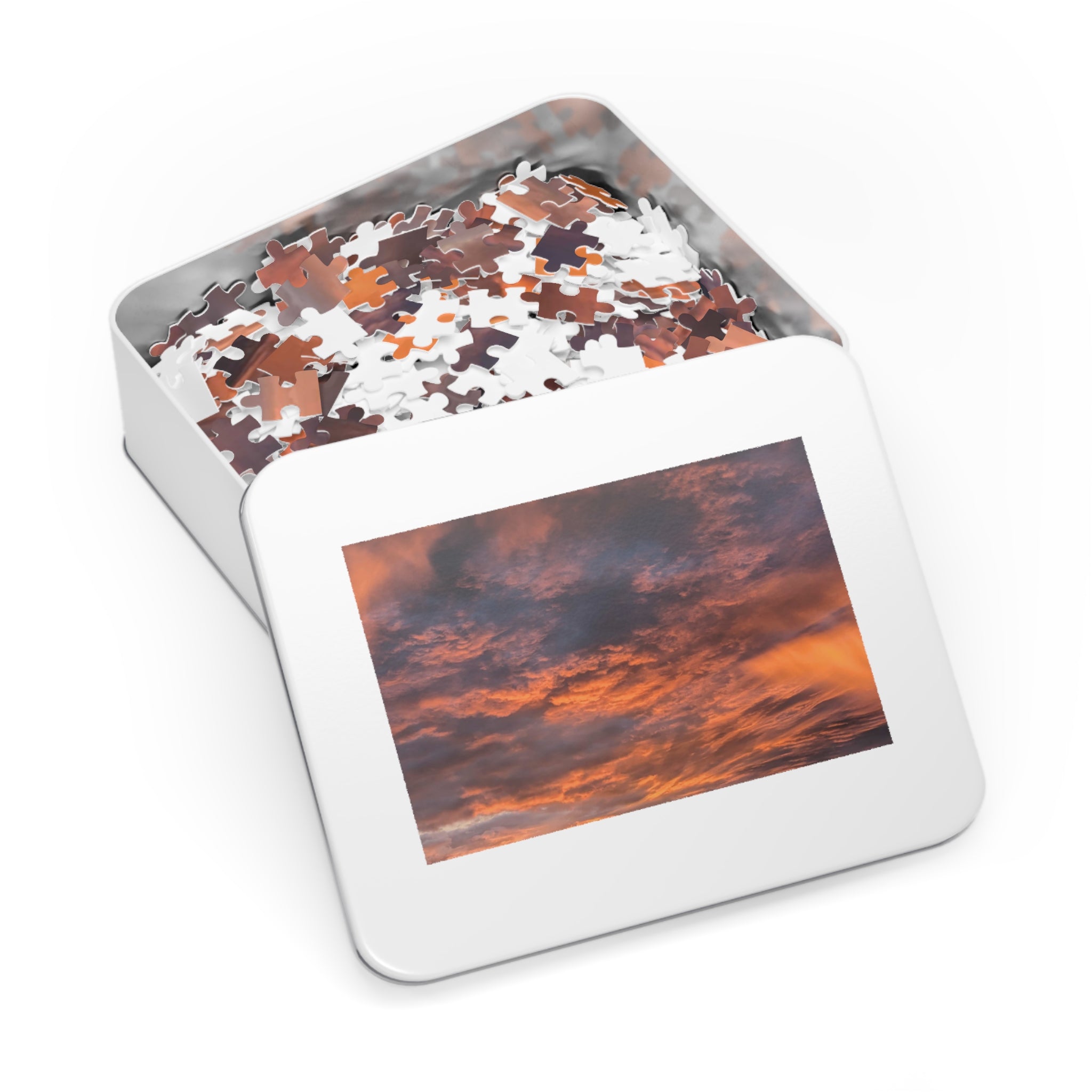 Sunset Sky Jigsaw Puzzle — Scenic Puzzle with Tin
