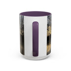 Sunset Reflection Coffee Mug — Forest Silhouette Accent Mug