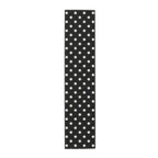 Black Polka Dot Table Runner – Classic Dotted Cotton-Poly Dining Accent