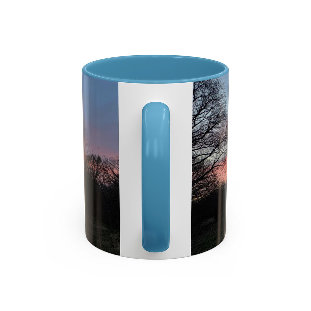 Sunset Silhouette In Derby, UK Coffee Mug — Scenic Tree Silhouette at Dusk (11/15oz)