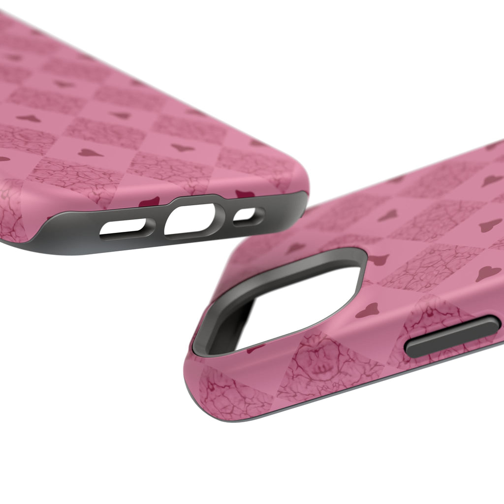 Pink Vintage Hearts Magnetic Impact-Resistant Phone Case