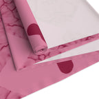 Pink Heart Patchwork Table Runner - Romantic Valentine Dining Decor