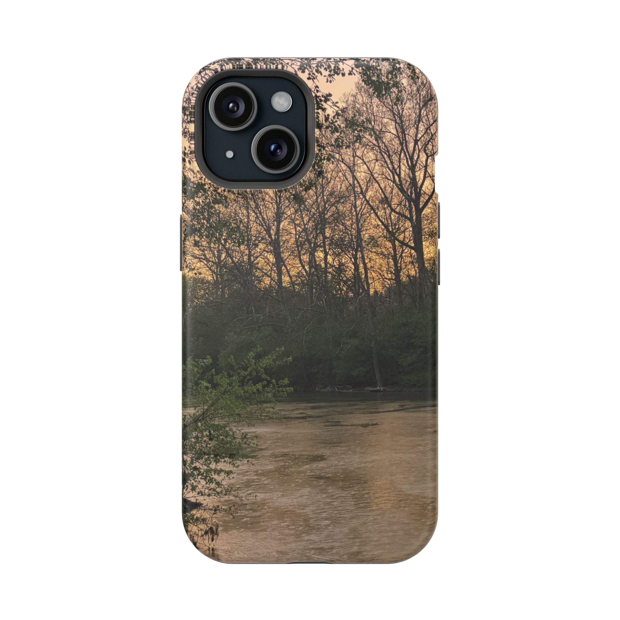 Nature River Sunset Phone Case — Magnetic Impact‑Resistant