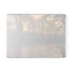 Glass Cutting Board - Tranquil River Sunset Landscape Decorative Cutting Board