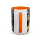 Sunset Reflection Coffee Mug — Forest Silhouette Accent Mug