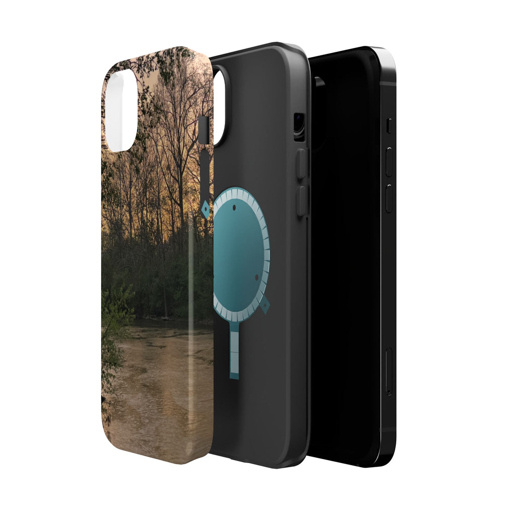 Nature River Sunset Phone Case — Magnetic Impact‑Resistant
