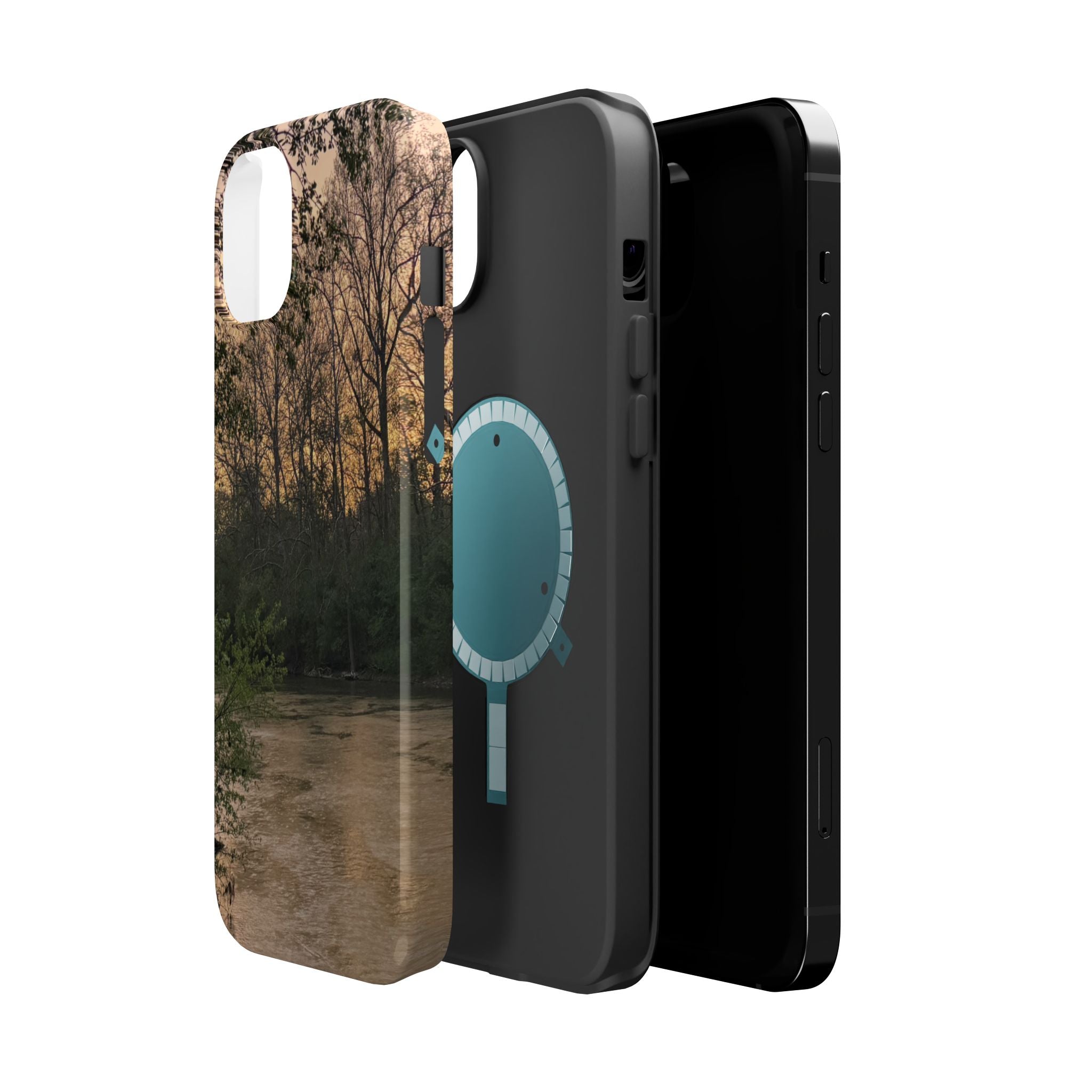 Nature River Sunset Phone Case — Magnetic Impact‑Resistant
