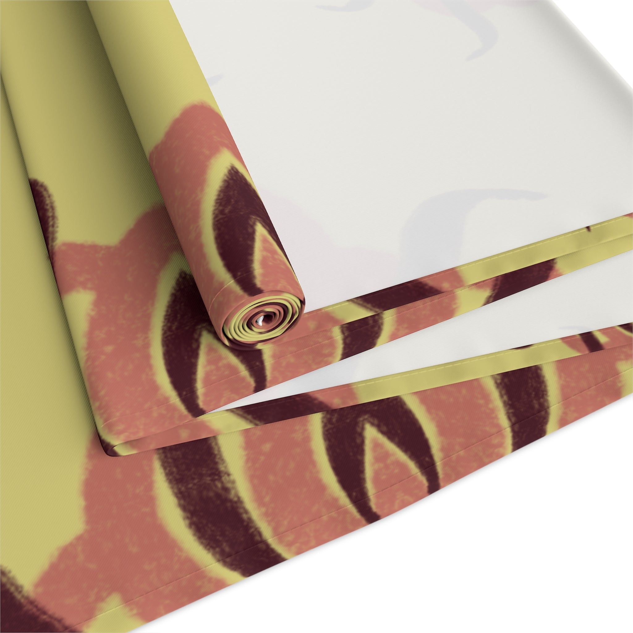Botanical Sunburst Table Runner — Earth Tone Floral Pattern
