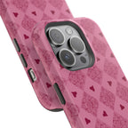 Pink Vintage Hearts Magnetic Impact-Resistant Phone Case