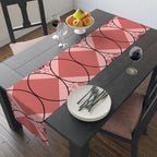 Pink Geometric Heart Table Runner