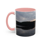 Lake Sunset Accent Coffee Mug — Scenic Reflection Photography 11/15oz