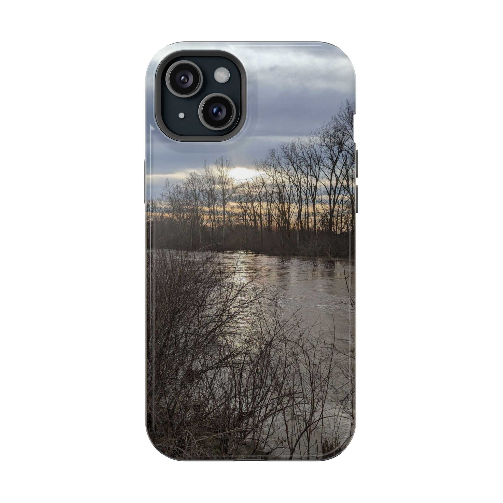 Phone Case — Moody Winter River Landscape Magnetic Impact-Resistant Case