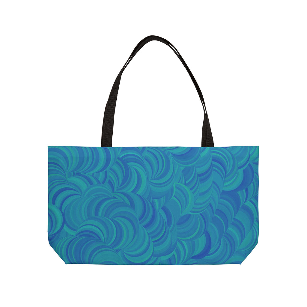 Weekender Tote Bag — Teal Swirl Beach Travel Tote