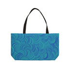 Weekender Tote Bag — Teal Swirl Beach Travel Tote