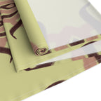Botanical Sunburst Table Runner — Earth Tone Floral Pattern