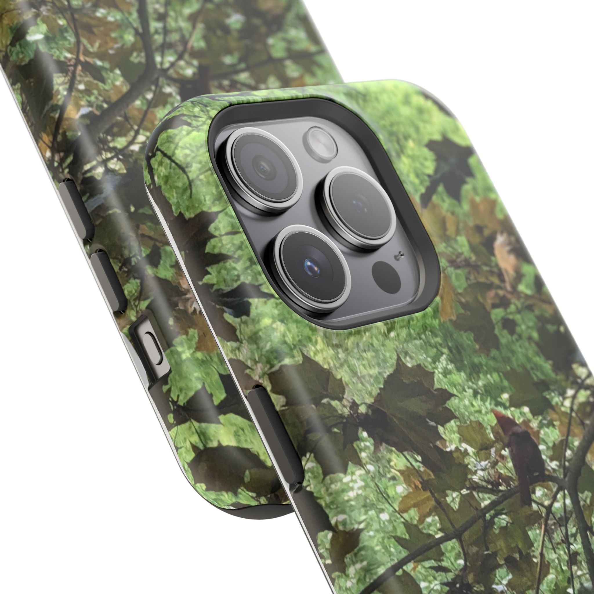 Camo Woodland Phone Case — Magnetic Impact‑Resistant iPhone Cover