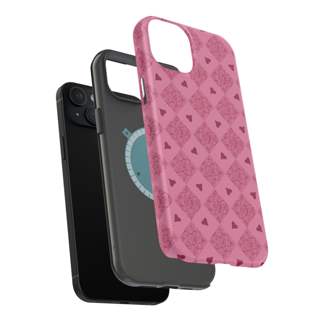 Pink Vintage Hearts Magnetic Impact-Resistant Phone Case