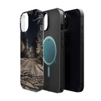 Winter Night Snow Road Magnetic Impact-Resistant Phone Case