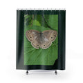 Butterfly Leaf Shower Curtain — Nature-Inspired Moth Print Bathroom Decor