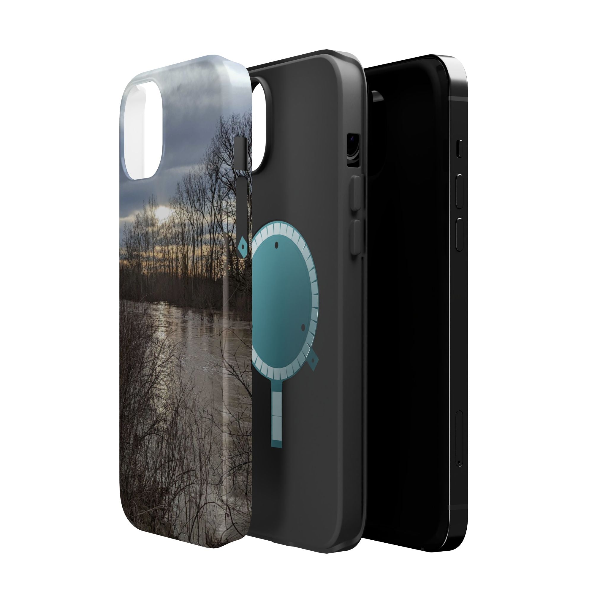 Phone Case — Moody Winter River Landscape Magnetic Impact-Resistant Case