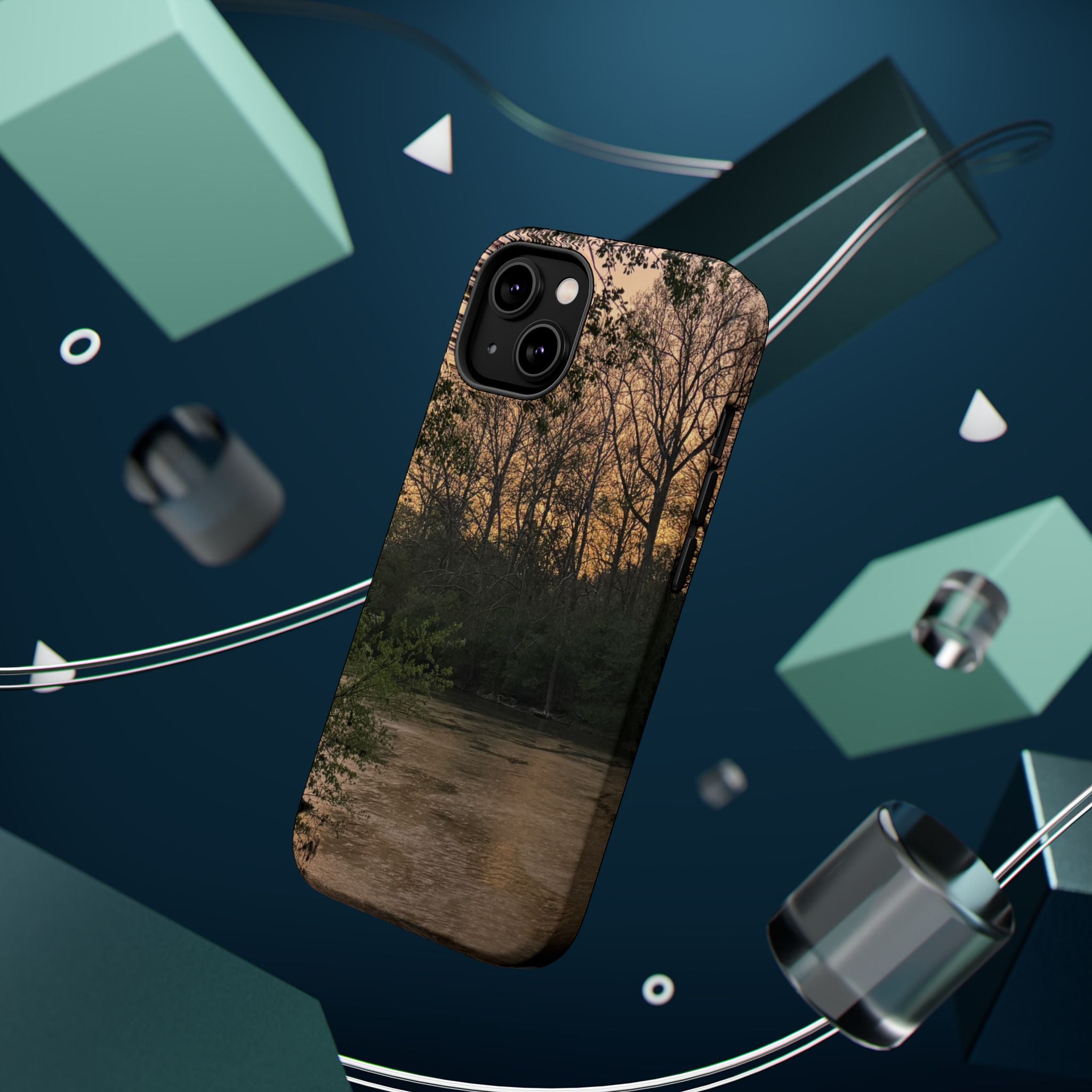 Nature River Sunset Phone Case — Magnetic Impact‑Resistant
