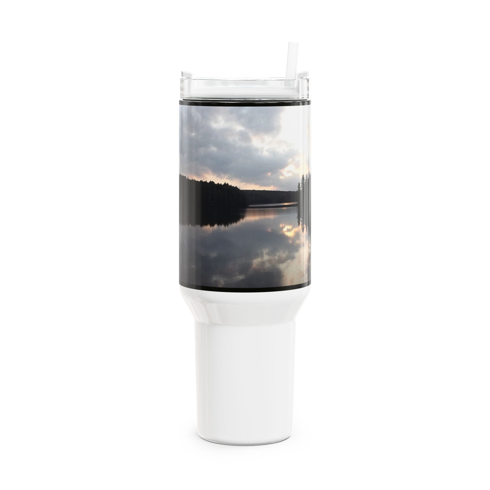 40oz Scenic Algonquin Provincial Park Lake Tumbler – Calm Sunset Reflection Travel Mug