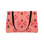 Weekender Tote Bag — Retro Pink Floral Pattern Travel Tote