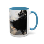 Lake Sunset Accent Coffee Mug — Scenic Reflection Photography 11/15oz