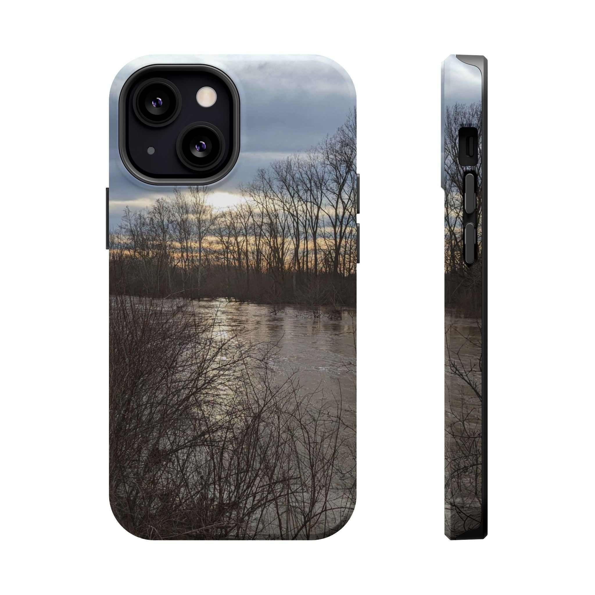 Phone Case — Moody Winter River Landscape Magnetic Impact-Resistant Case