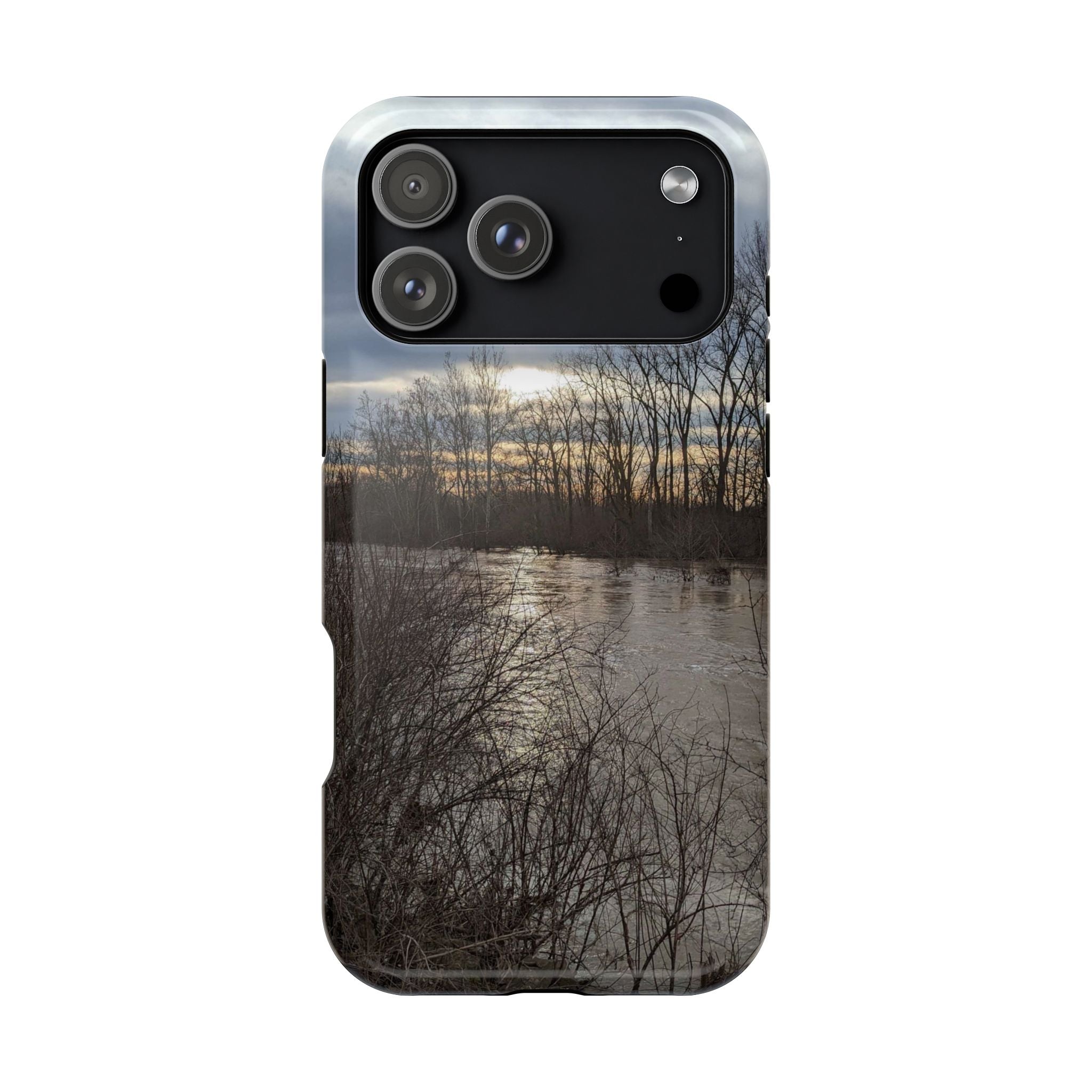 Phone Case — Moody Winter River Landscape Magnetic Impact-Resistant Case