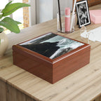Coastal Cliffs in the UK Jewelry Box — Photo Keepsake Box with Ocean Wave Design