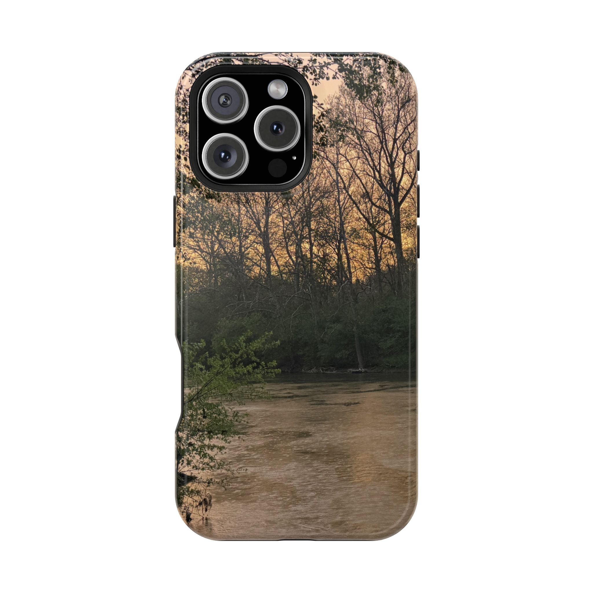 Nature River Sunset Phone Case — Magnetic Impact‑Resistant