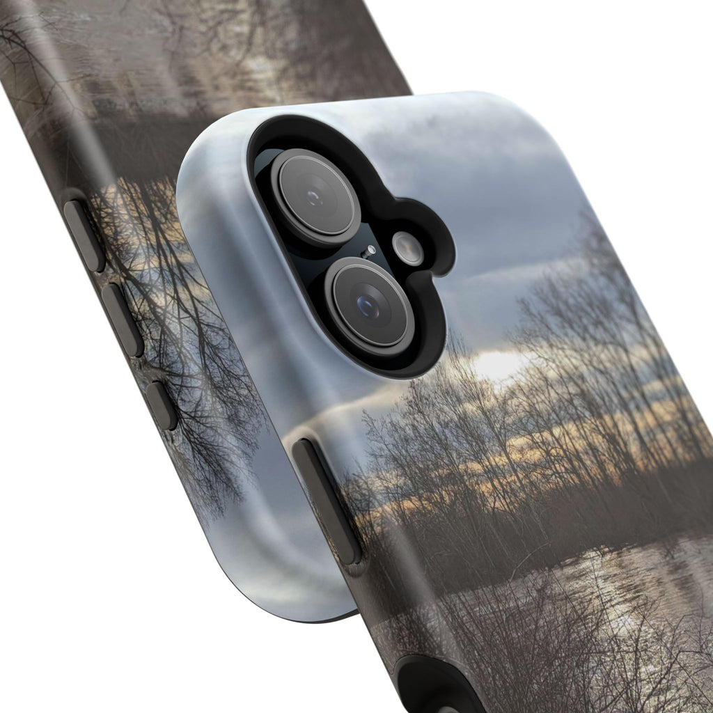 Phone Case — Moody Winter River Landscape Magnetic Impact-Resistant Case