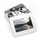 Lake Reflection Jigsaw Puzzle with Tin — Scenic Sunset Puzzle for Nature Lovers