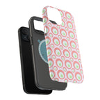 Pink Retro Circles Magnetic Impact-Resistant Phone Case