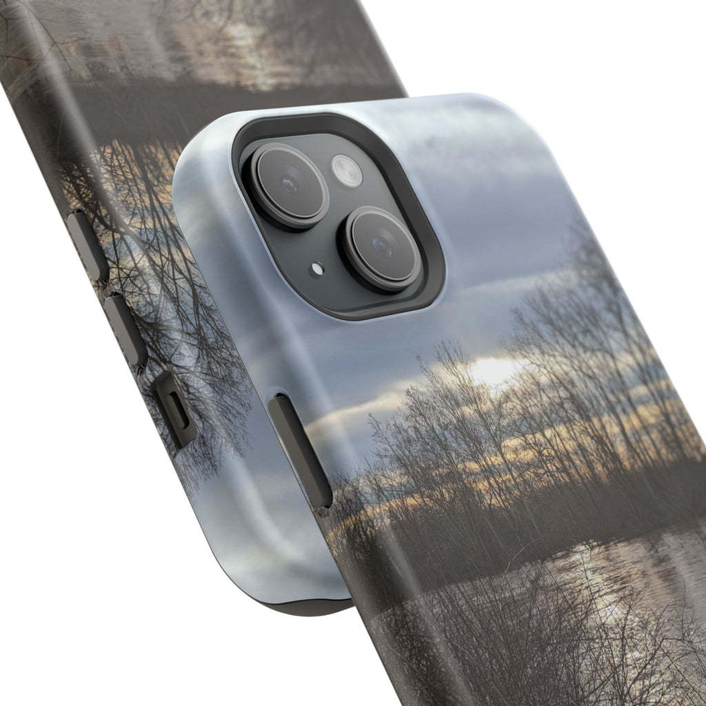 Phone Case — Moody Winter River Landscape Magnetic Impact-Resistant Case