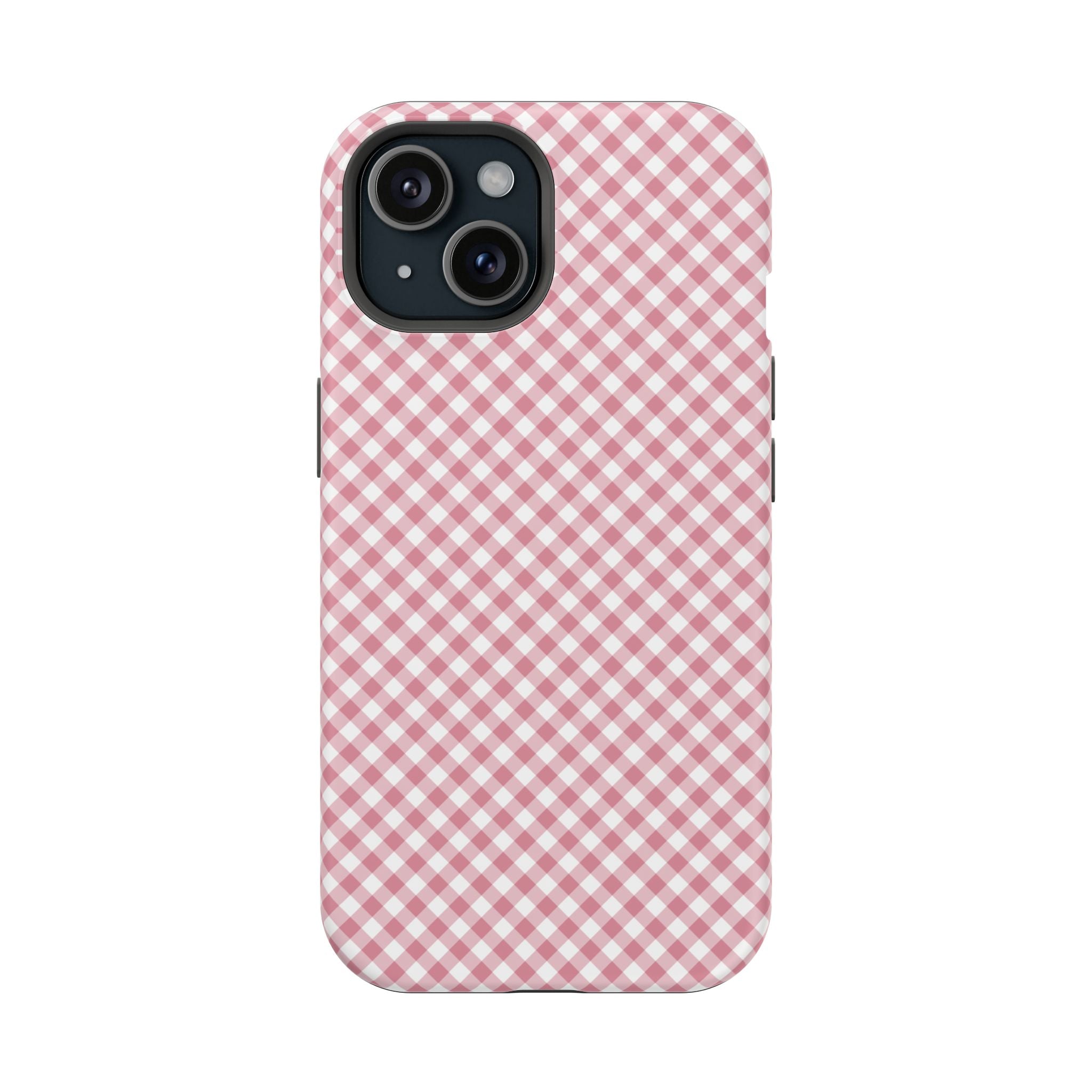 Pink Gingham Magnetic Impact-Resistant Phone Case