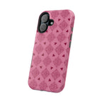 Pink Vintage Hearts Magnetic Impact-Resistant Phone Case