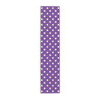 Purple White Polka Dot Table Runner — Cotton-Poly Decorative Accent for Dining, Parties & Easter