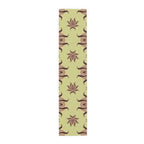 Botanical Sunburst Table Runner — Earth Tone Floral Pattern