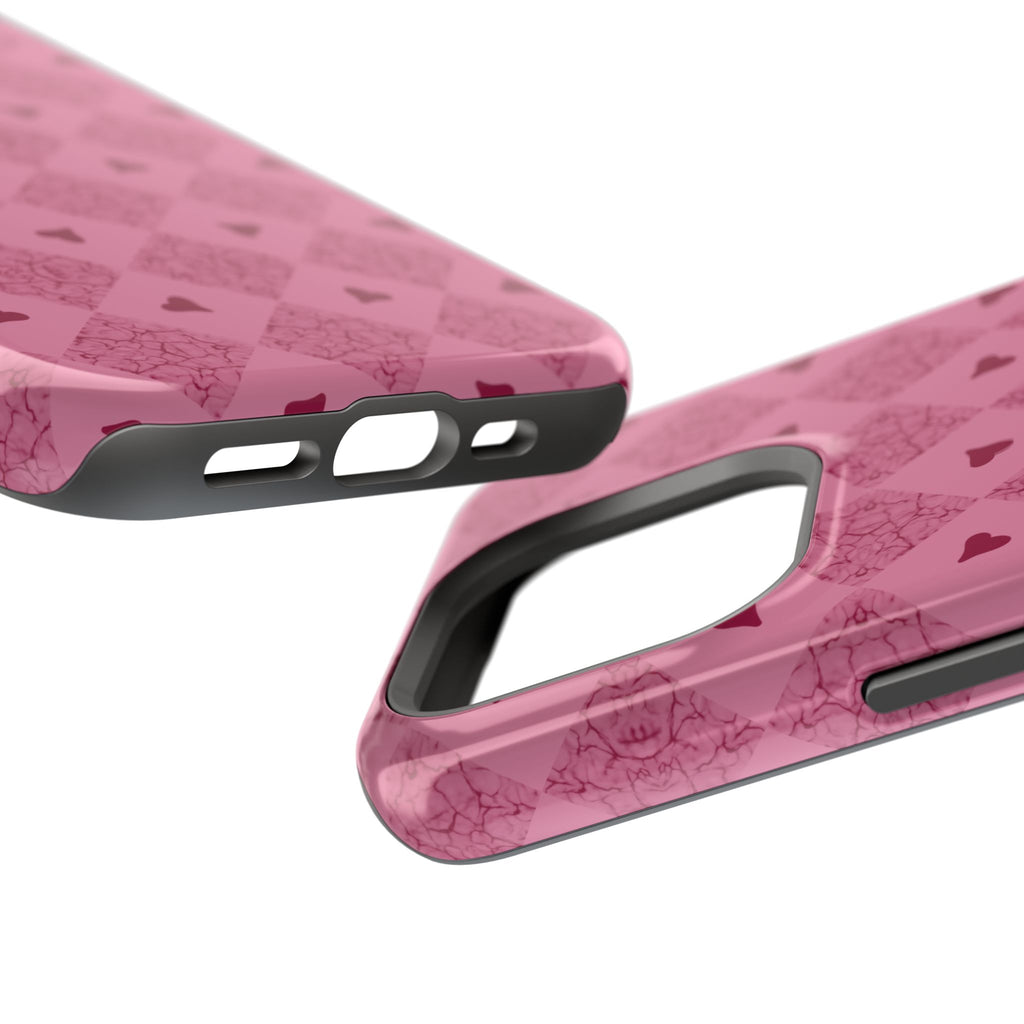 Pink Vintage Hearts Magnetic Impact-Resistant Phone Case